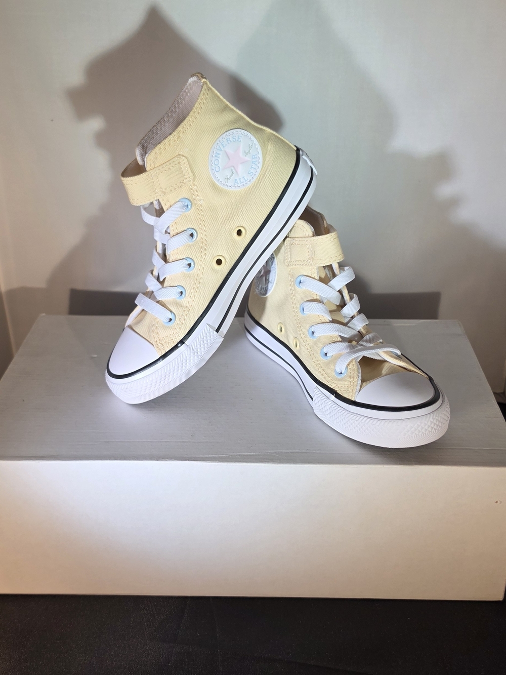 Converse Kids' High Top Sneakers in Pale Yellow